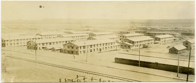 View of Large Grouping of Buildings, Possibly Military Barracks, Taken From an Area of High Ground by Carl Michel